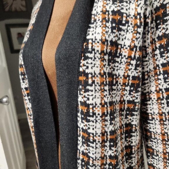 Christian Siriano Open Front Plaid Duster Sweater Sz Small - Picture 3 of 9